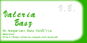 valeria basz business card